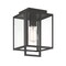 Designers Fountain Preston 8in 1-Light Matte Black Modern Outdoor Flush Mount Light with Clear Glass Shade D297M-FM-MB - alternate 1